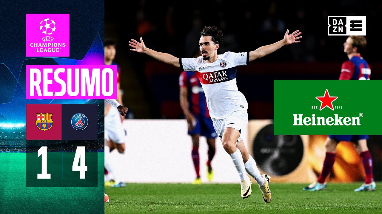 Resumo | Barcelona 1-4 PSG | Champions League 23/24