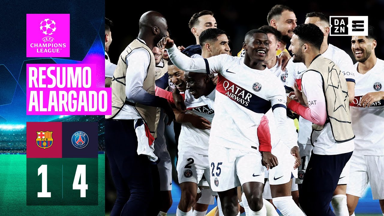 Resumo alargado | Barcelona 1-4 PSG | Champions League 23/24