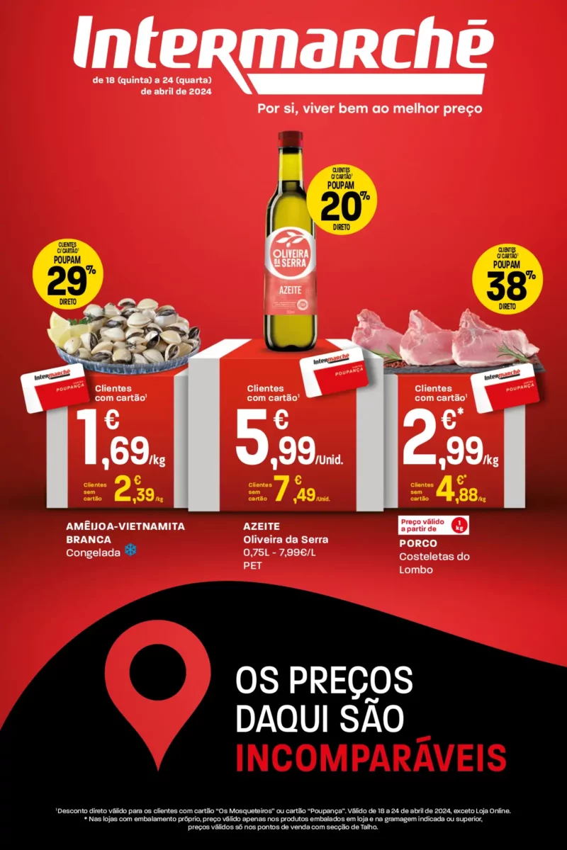 Antevis&atilde;o Folheto Intermarch&eacute; (18 a 24 abril)