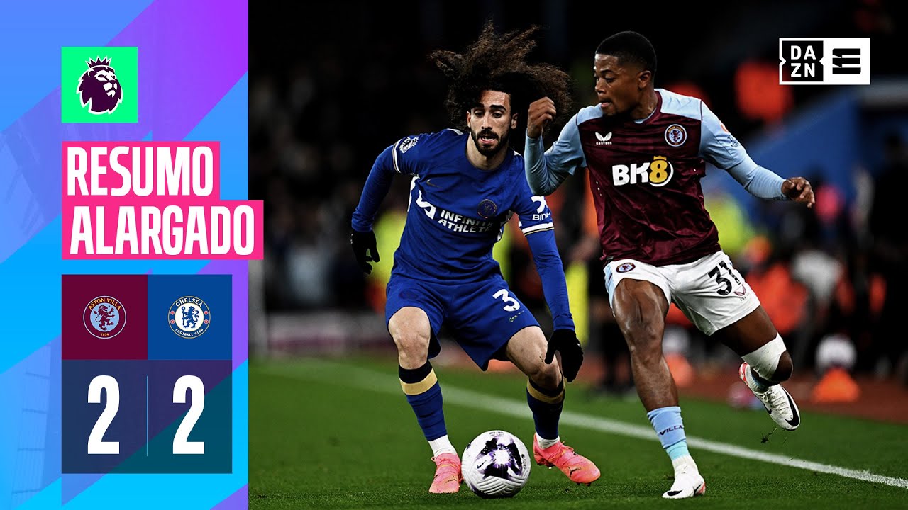Resumo alargado | Aston Villa 2-2 Chelsea | Premier League 23/24