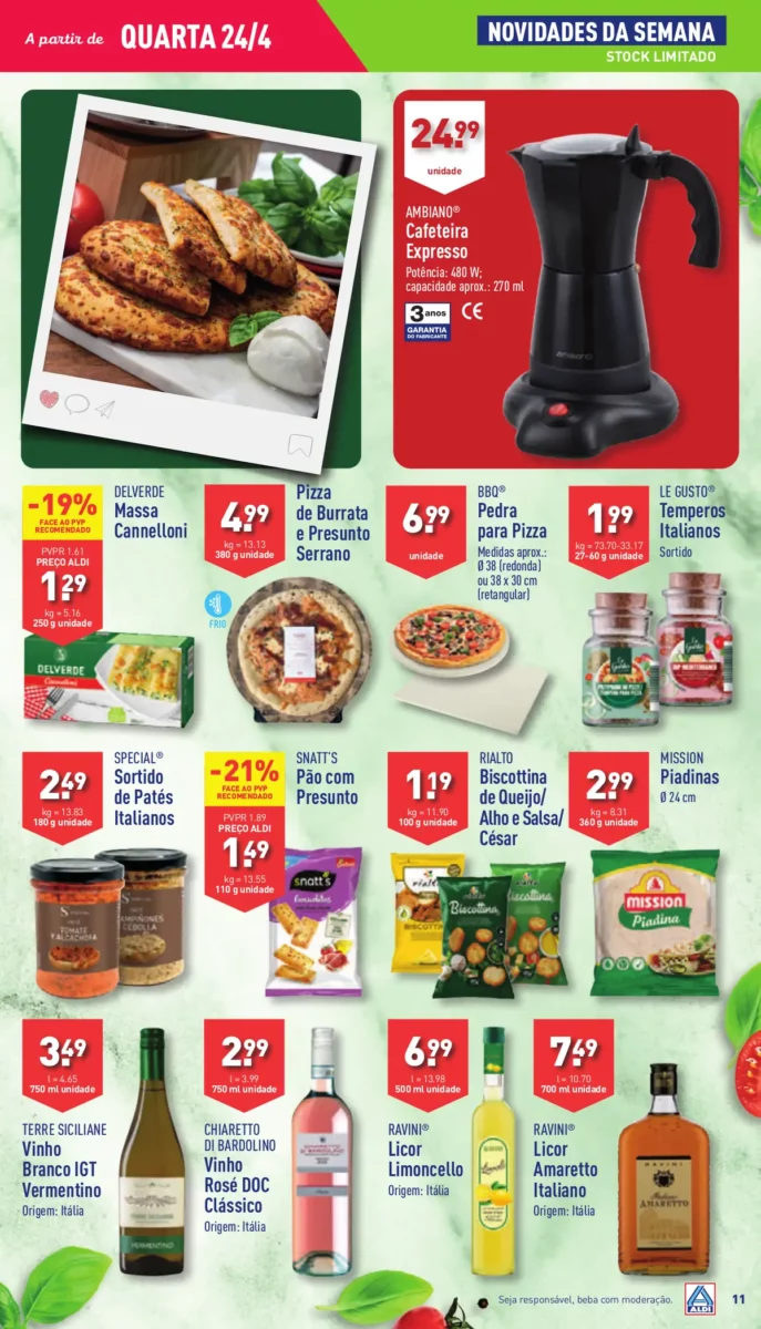 Antevis&atilde;o Folheto ALDI (24 a 30 abril)
