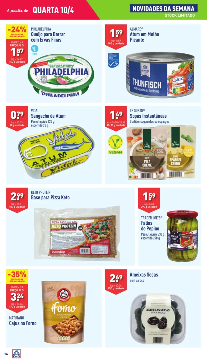 Antevis&atilde;o Folheto ALDI (10 a 16 abril)