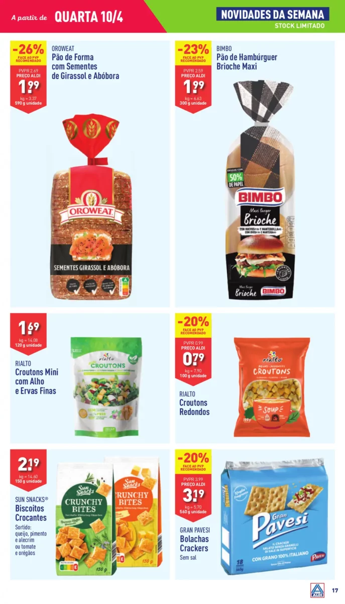 Antevis&atilde;o Folheto ALDI (10 a 16 abril)