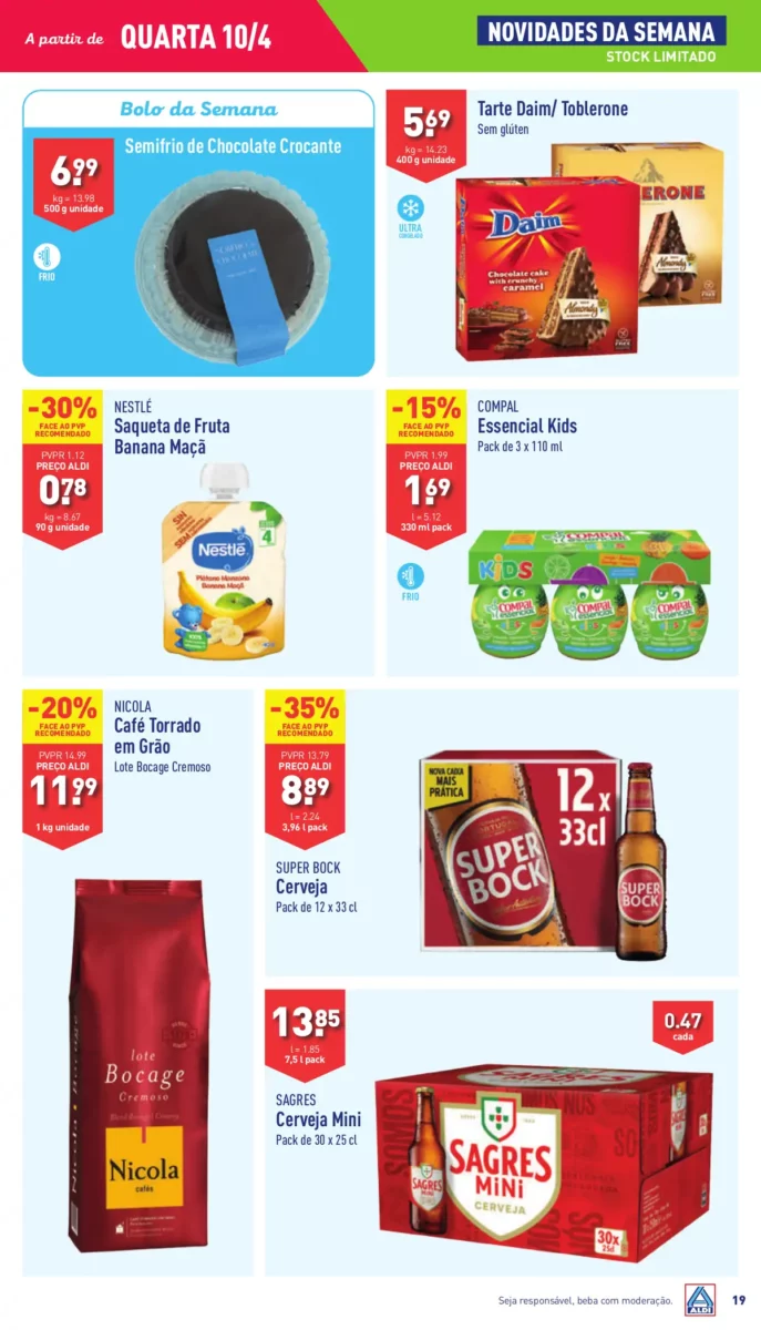 Antevis&atilde;o Folheto ALDI (10 a 16 abril)