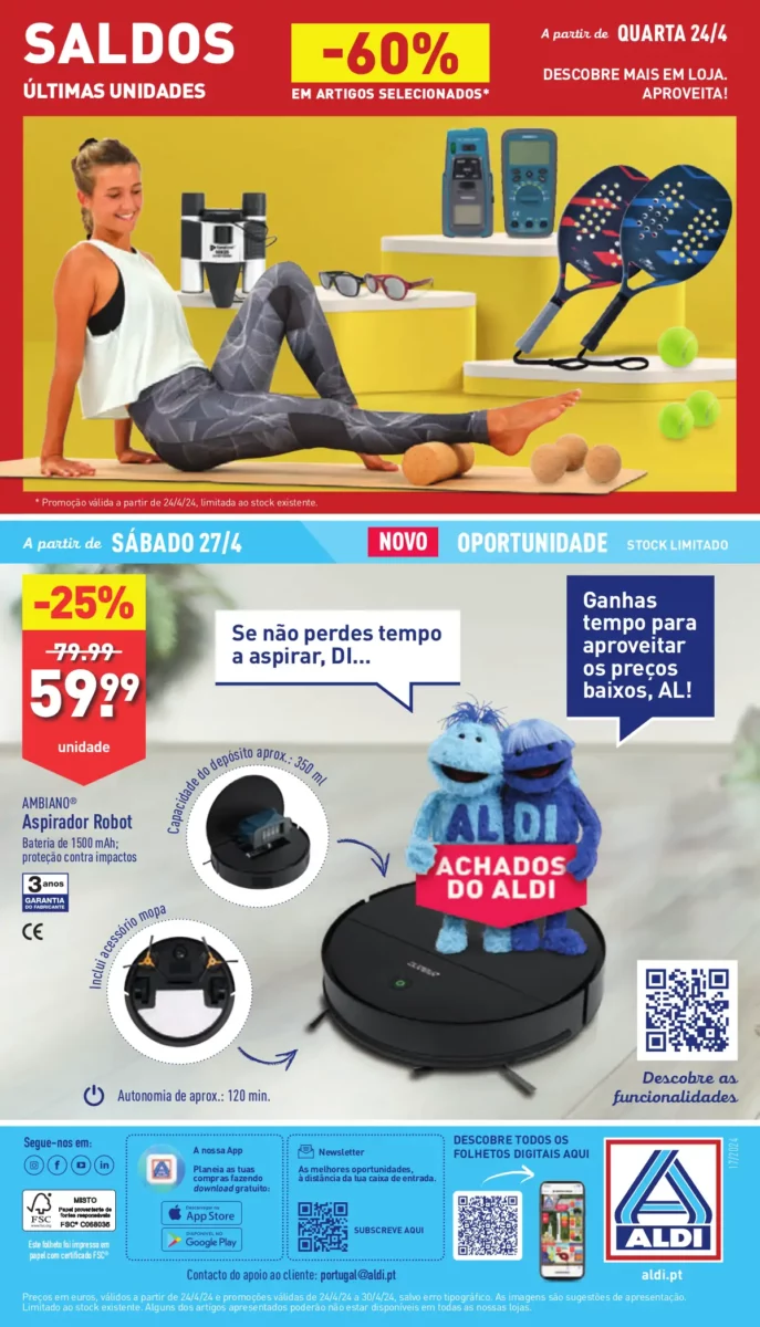 Antevis&atilde;o Folheto ALDI (24 a 30 abril)