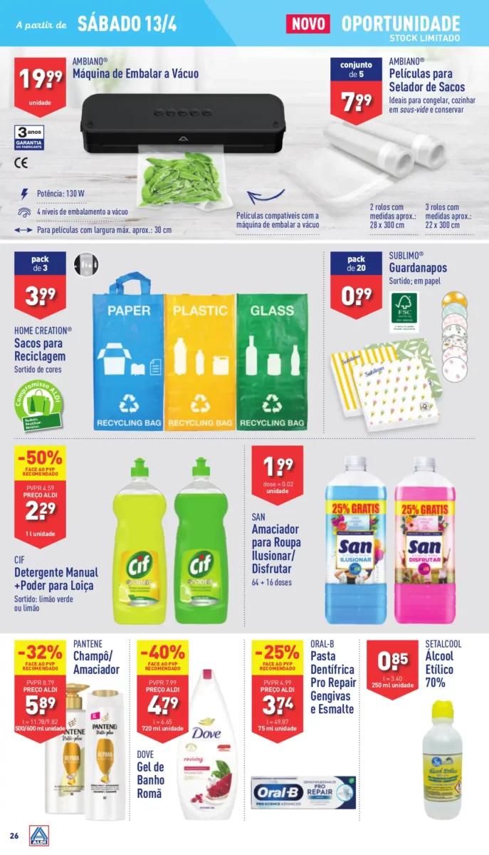 Antevis&atilde;o Folheto ALDI (10 a 16 abril)