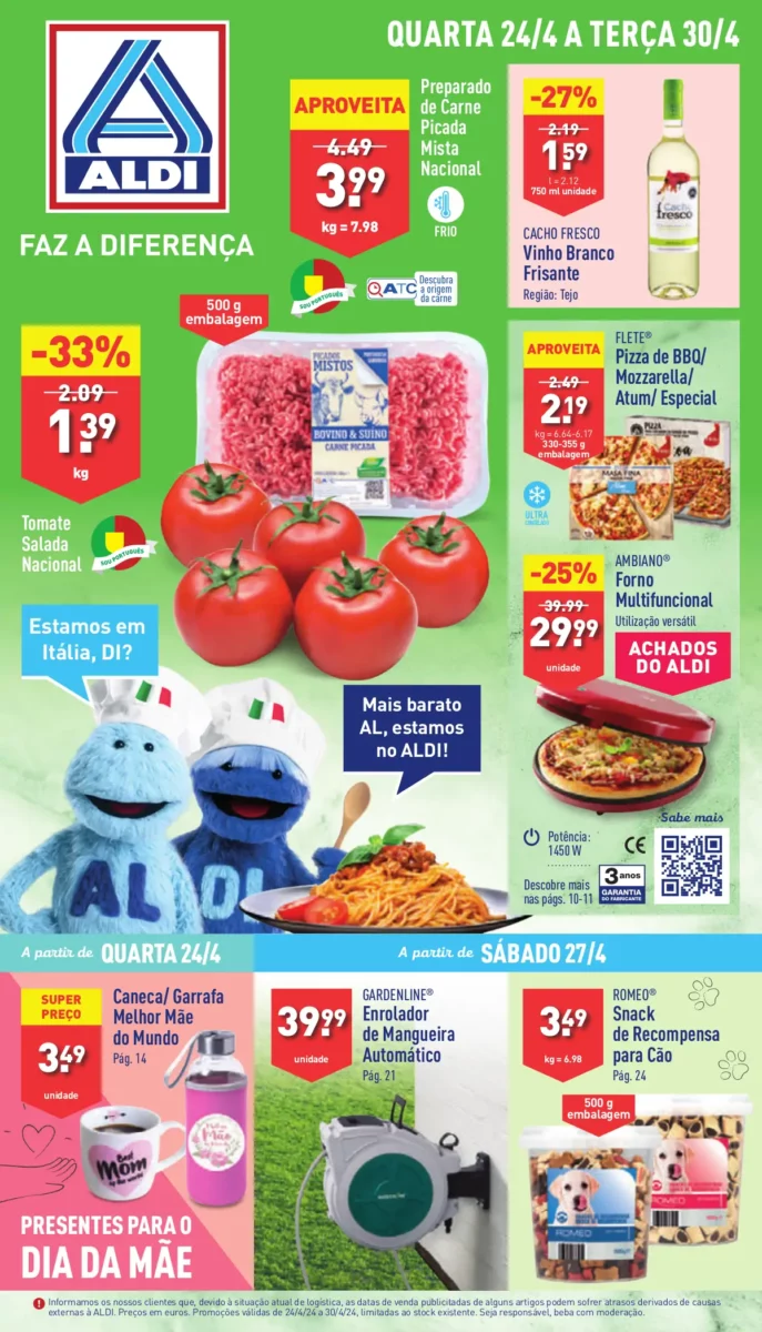 Antevis&atilde;o Folheto ALDI (24 a 30 abril)