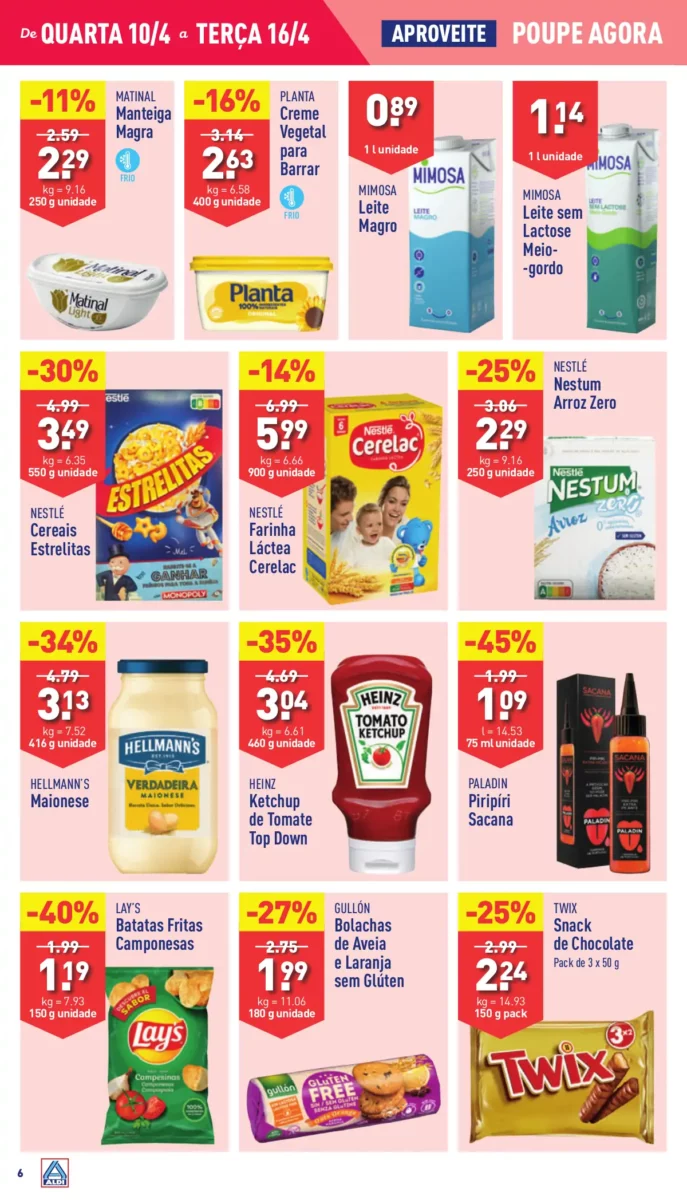 Antevis&atilde;o Folheto ALDI (10 a 16 abril)