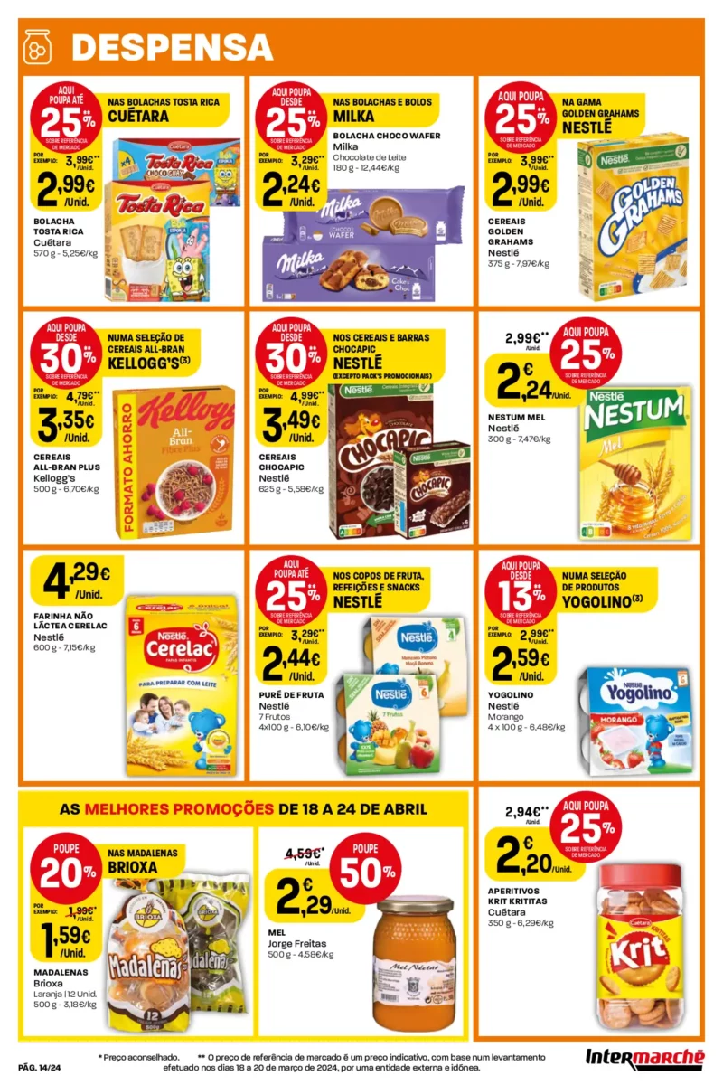 Antevis&atilde;o Folheto Intermarch&eacute; (18 a 24 abril)