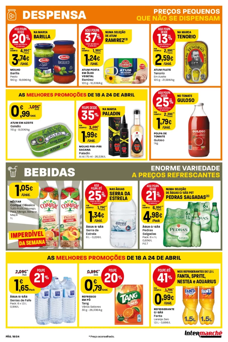 Antevis&atilde;o Folheto Intermarch&eacute; (18 a 24 abril)