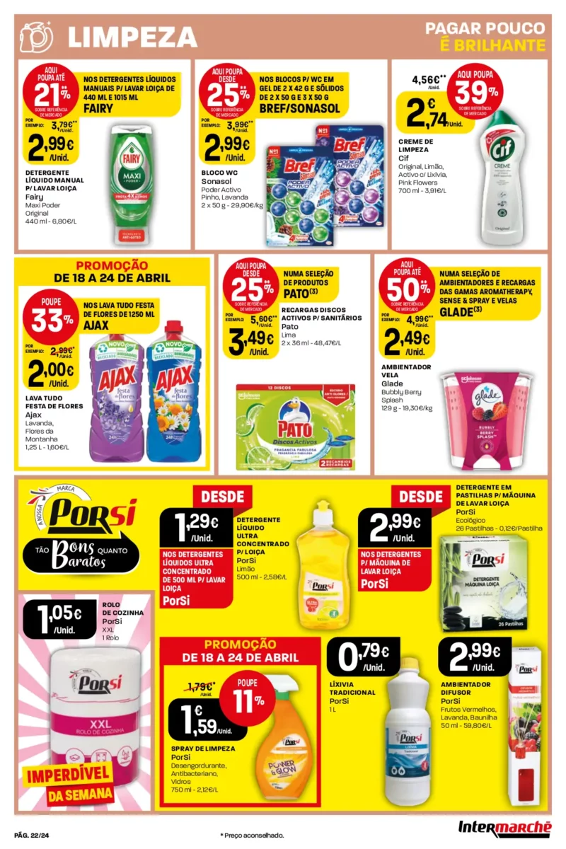 Antevis&atilde;o Folheto Intermarch&eacute; (18 a 24 abril)