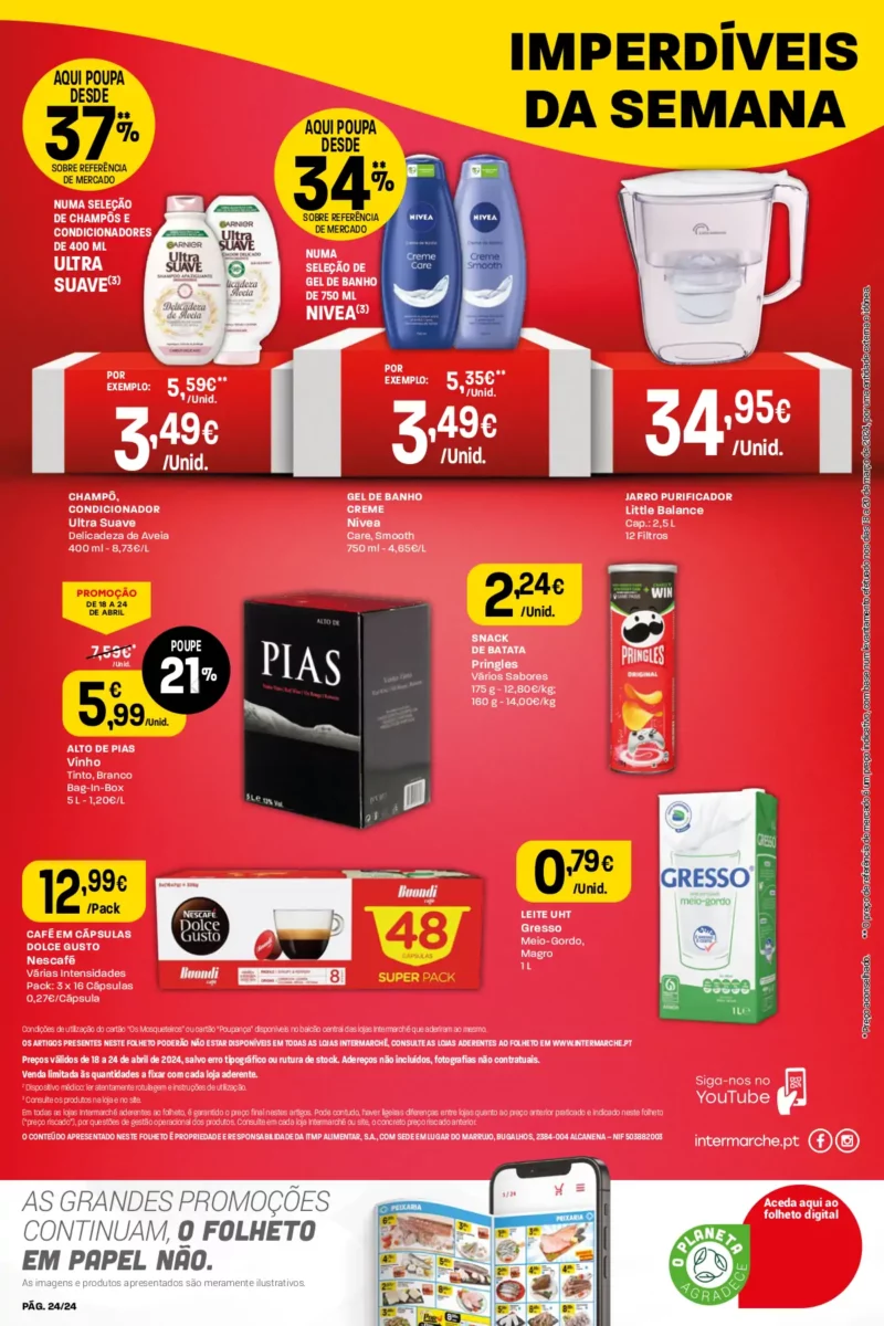Antevis&atilde;o Folheto Intermarch&eacute; (18 a 24 abril)