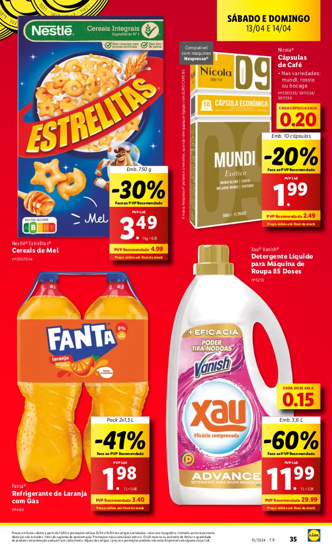 Antevis&atilde;o Folheto LiDL Fim-de-semana (13 e 14 abril)