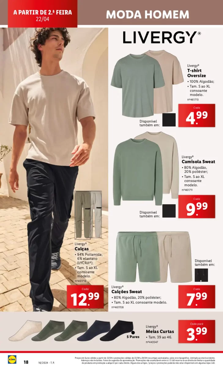 Antevis&atilde;o Folheto LiDL Novidades (18 a 24 abril)