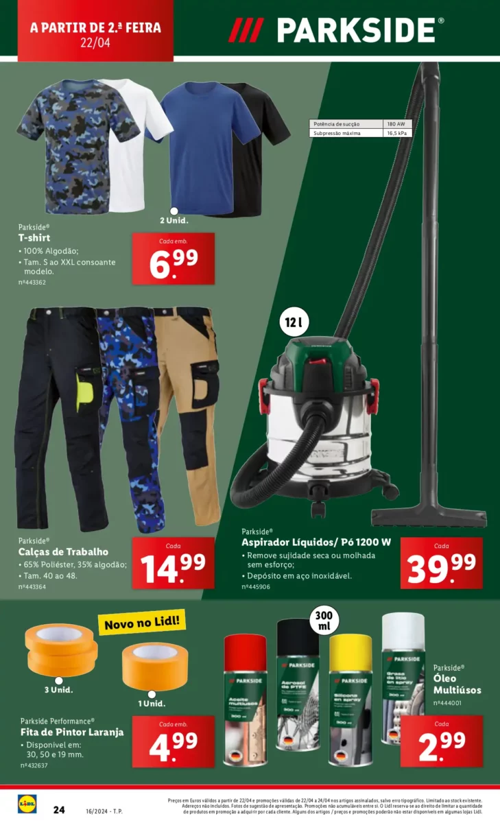 Antevis&atilde;o Folheto LiDL Novidades (18 a 24 abril)