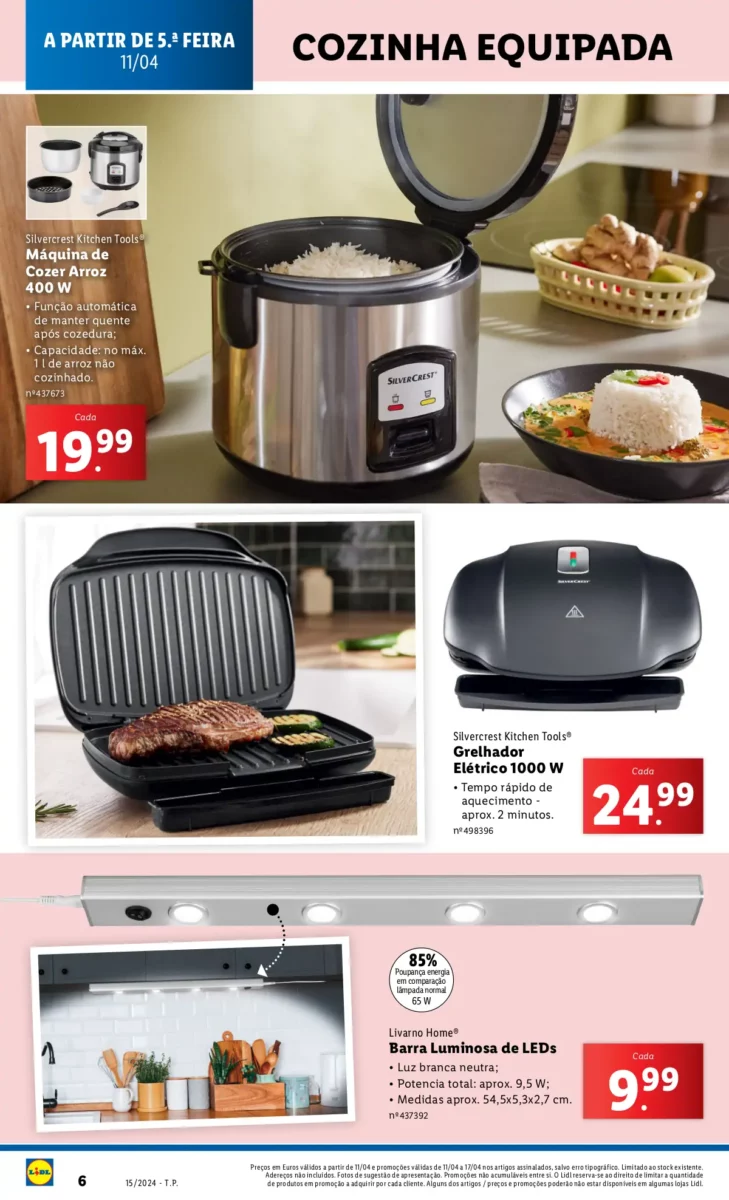 Antevis&atilde;o Folheto LiDL Novidades (a partir de 11 abril)