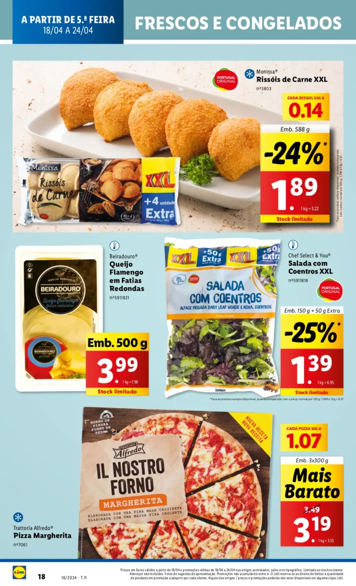 Antevis&atilde;o Folheto LiDL Promo&ccedil;&otilde;es (18 a 24 abril)