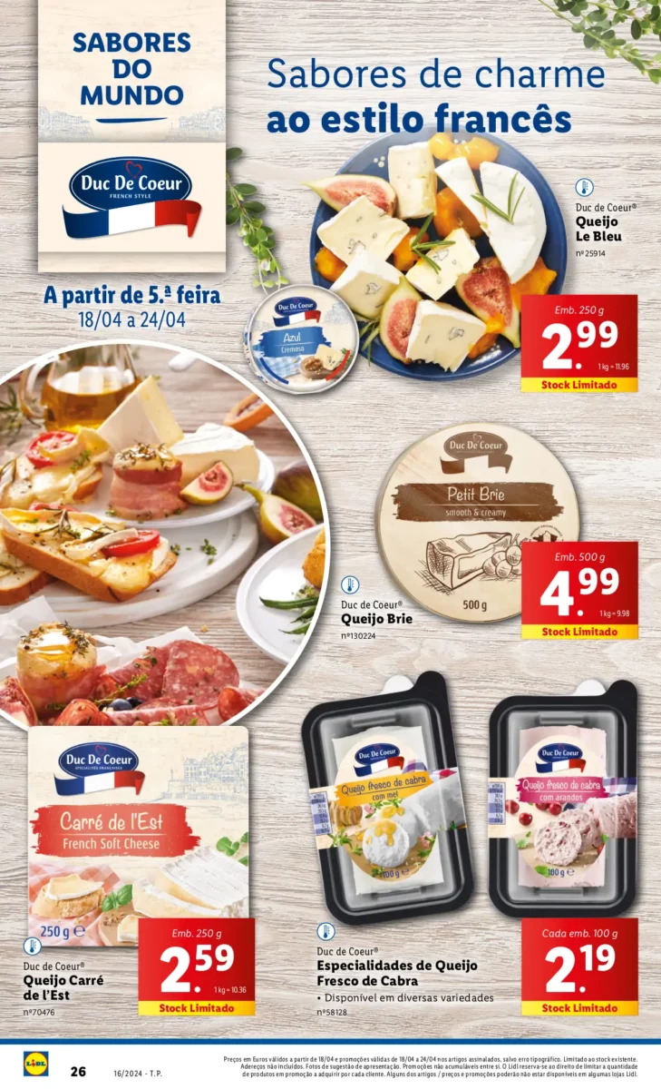 Antevis&atilde;o Folheto LiDL Promo&ccedil;&otilde;es (18 a 24 abril)