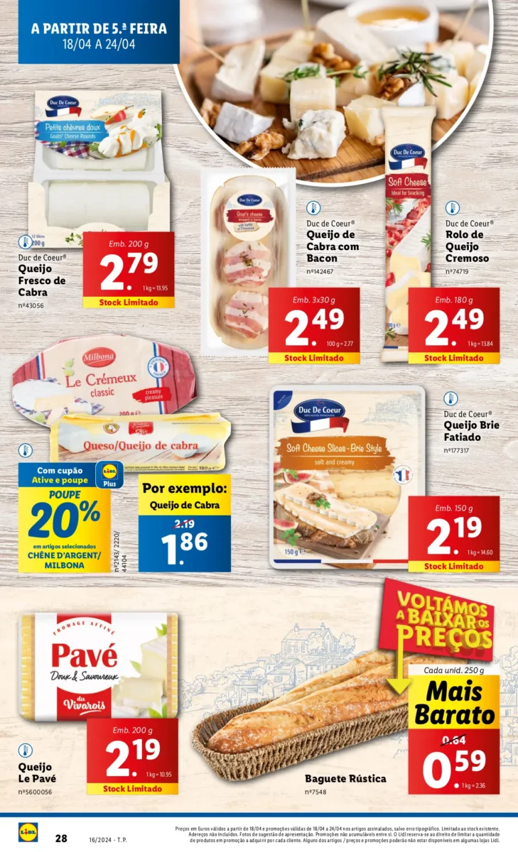 Antevis&atilde;o Folheto LiDL Promo&ccedil;&otilde;es (18 a 24 abril)