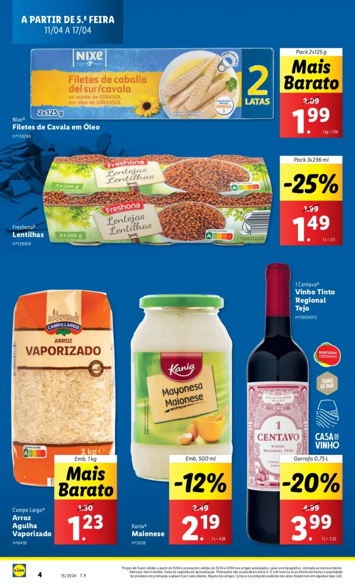 Antevis&atilde;o Folheto LiDL Promo&ccedil;&otilde;es (11 a 18 abril)