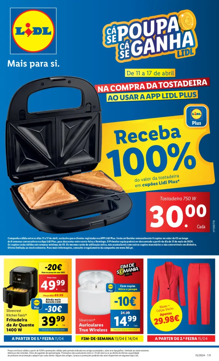 Antevis&atilde;o Folheto LiDL Promo&ccedil;&otilde;es (11 a 18 abril)