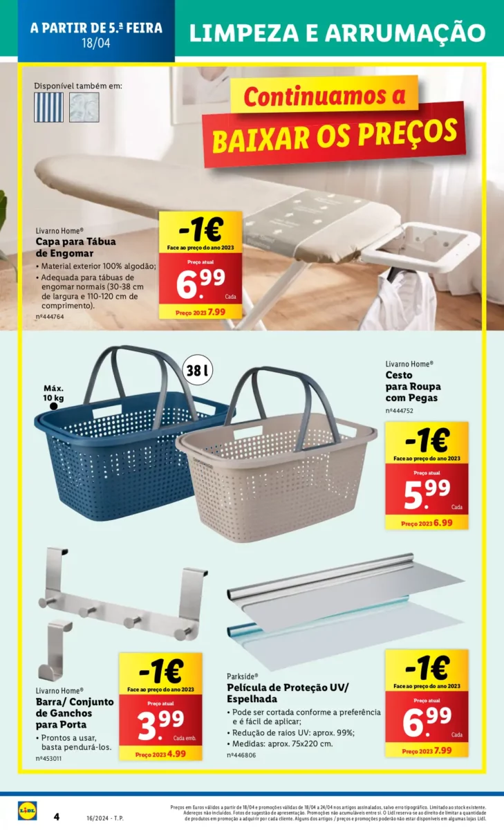 Antevis&atilde;o Folheto LiDL Promo&ccedil;&otilde;es (18 a 24 abril)