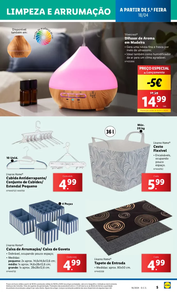 Antevis&atilde;o Folheto LiDL Promo&ccedil;&otilde;es (18 a 24 abril)