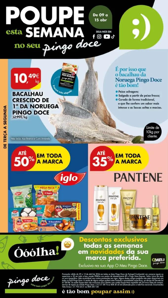 Antevis&atilde;o Folheto Pingo Doce (9 a 15 abril)