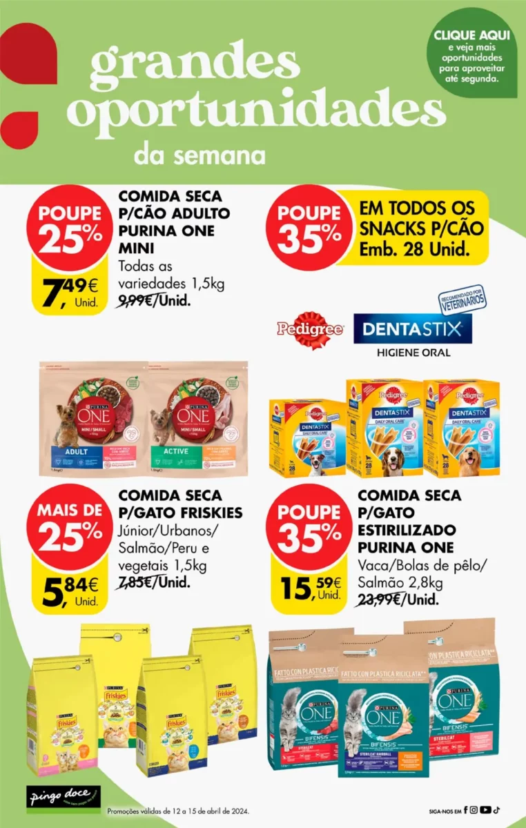 Antevis&atilde;o Folheto Pingo Doce fim-de-semana (12 a 15 abril)
