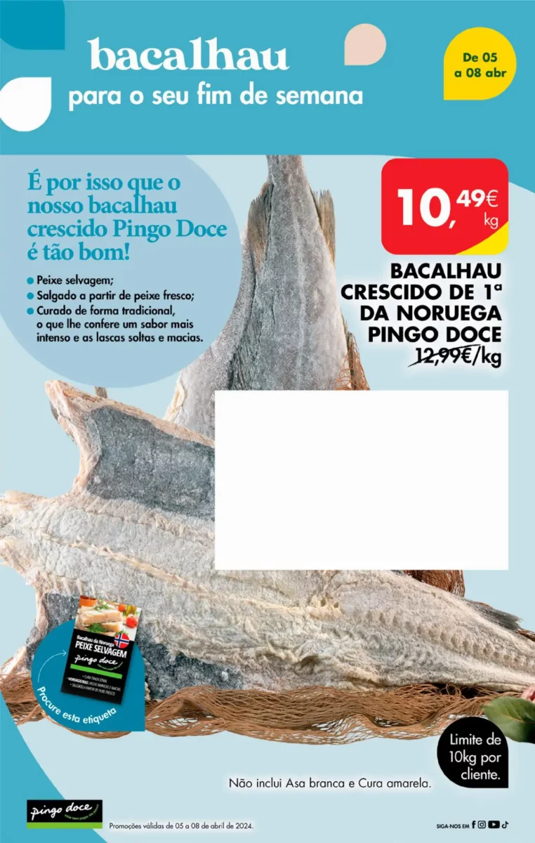 Antevis&atilde;o Folheto Pingo Doce fim-de-semana (5 a 8 abril)