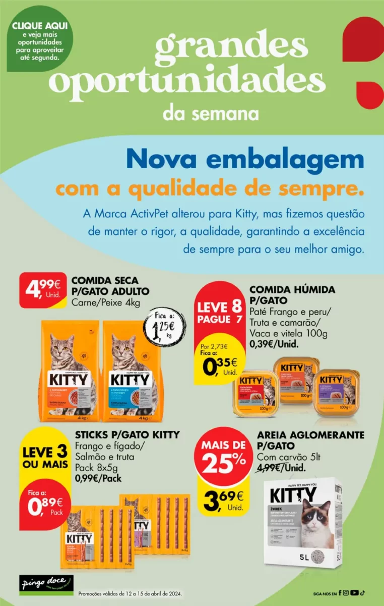 Antevis&atilde;o Folheto Pingo Doce fim-de-semana (12 a 15 abril)