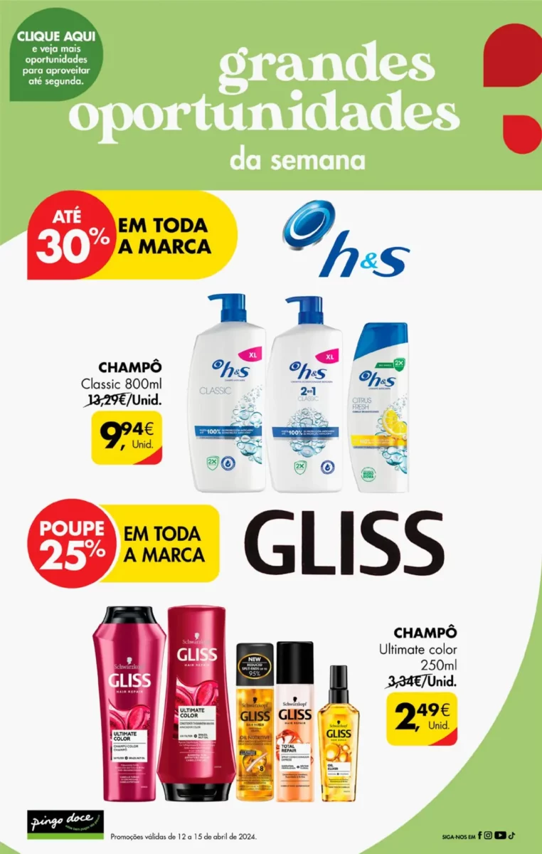 Antevis&atilde;o Folheto Pingo Doce fim-de-semana (12 a 15 abril)