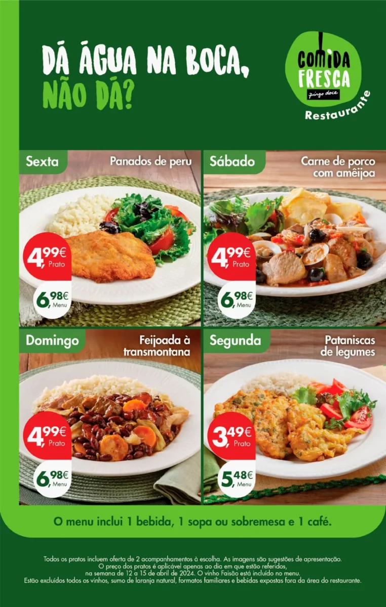 Antevis&atilde;o Folheto Pingo Doce fim-de-semana (12 a 15 abril)