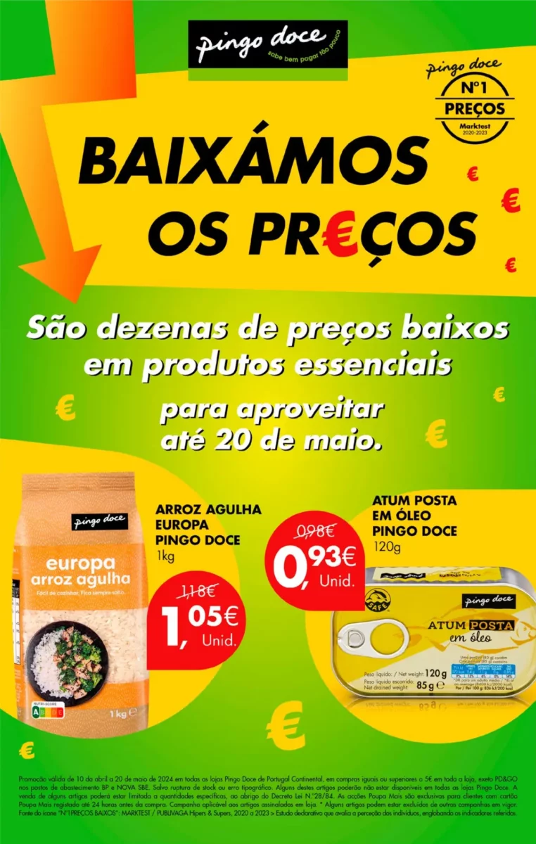 Antevis&atilde;o Folheto Pingo Doce fim-de-semana (12 a 15 abril)