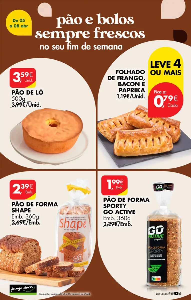 Antevis&atilde;o Folheto Pingo Doce fim-de-semana (5 a 8 abril)