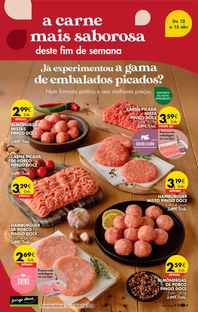 Antevis&atilde;o Folheto Pingo Doce fim-de-semana (12 a 15 abril)
