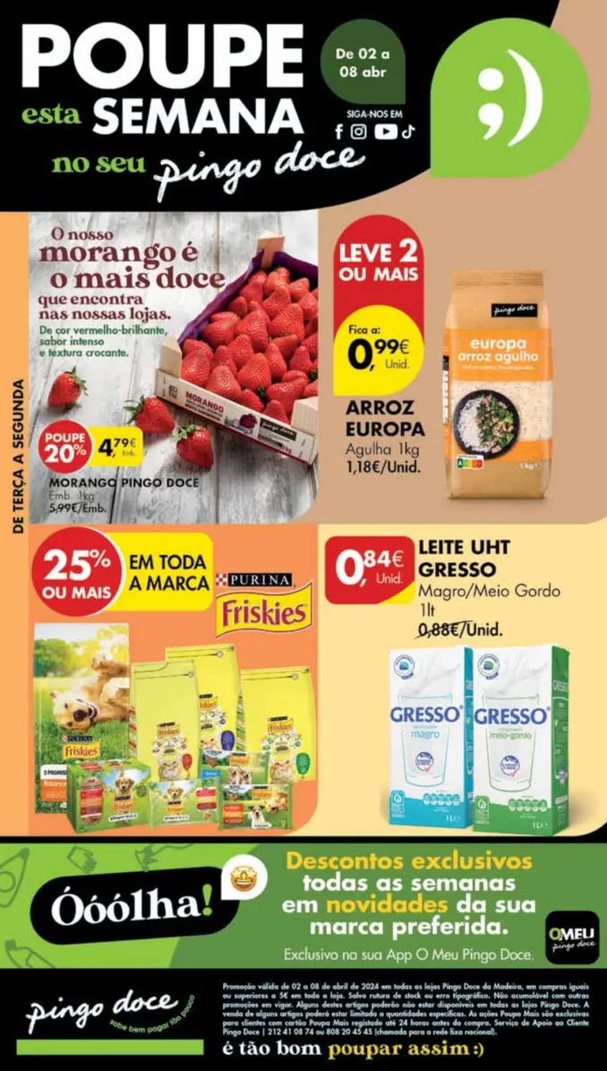 Antevis&atilde;o Folheto Pingo Doce Madeira (2 a 8 abril)