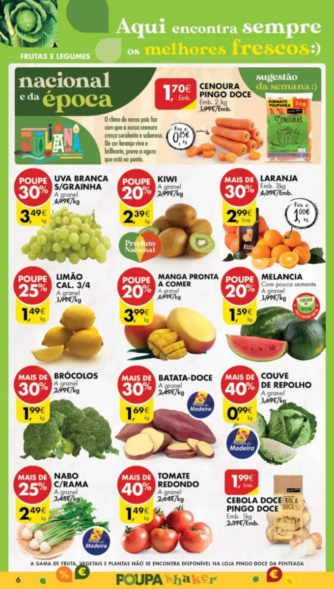 Antevis&atilde;o Folheto Pingo Doce Madeira (9 a 15 abril)