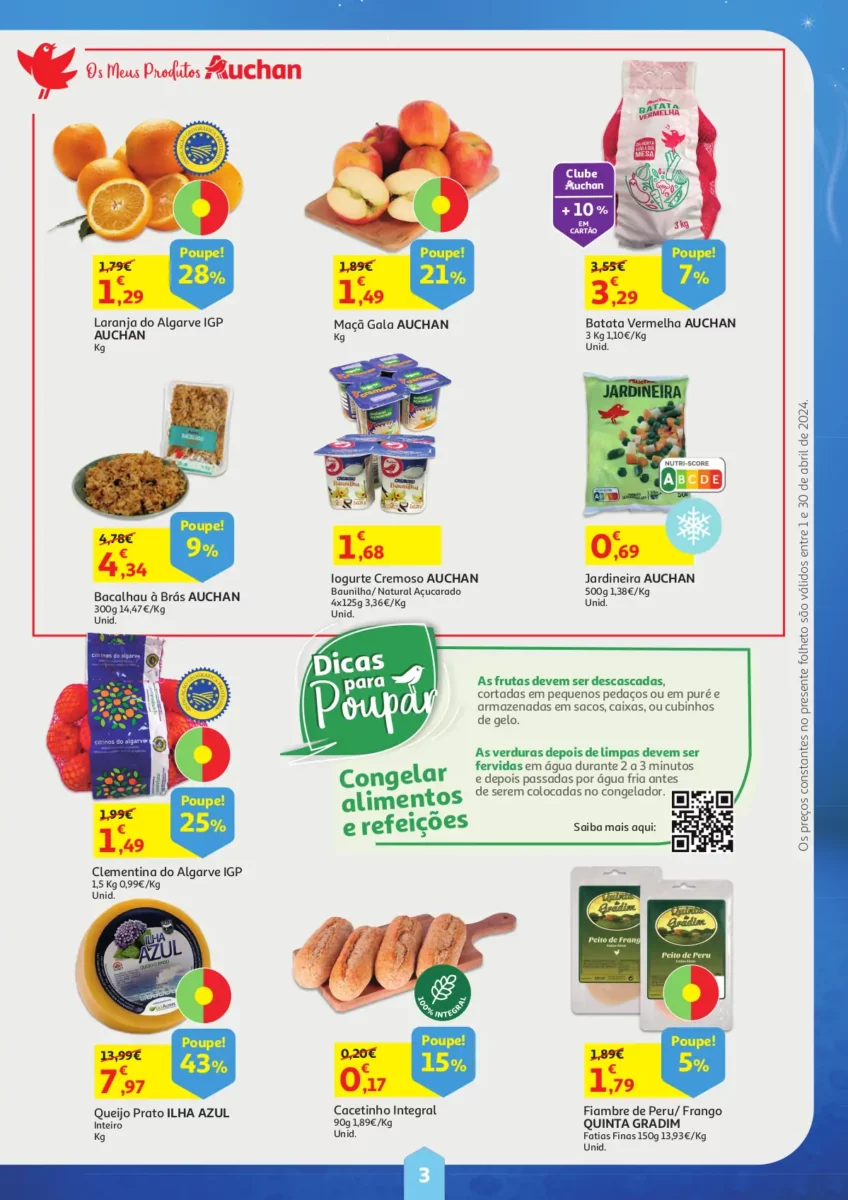 Folheto Auchan Cabaz Abril 2024