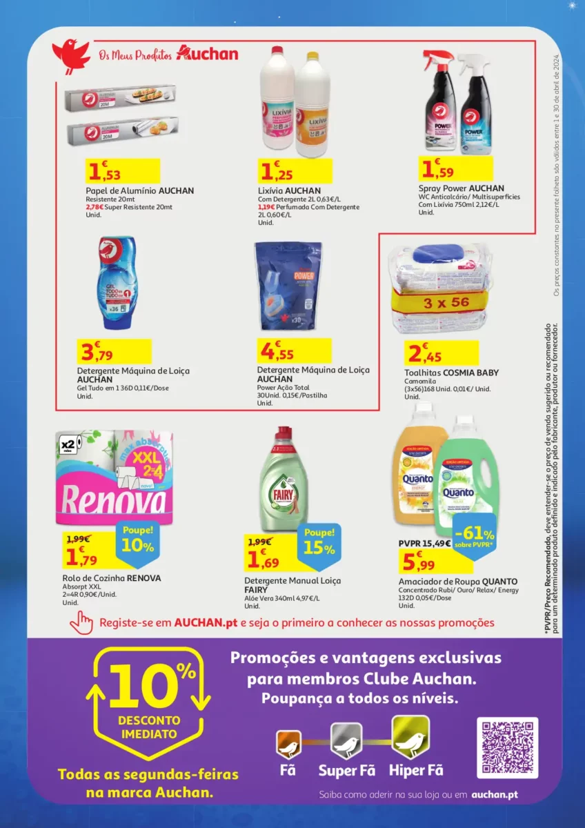 Folheto Auchan Cabaz Abril 2024