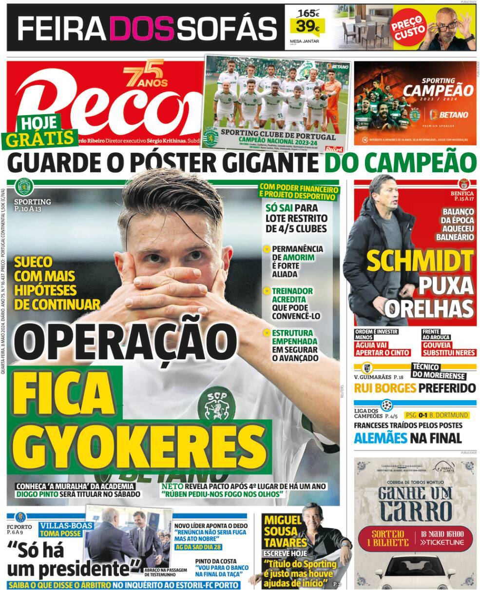 Record: Capa da Edi&ccedil;&atilde;o de quarta-feira, 08 de maio 2024