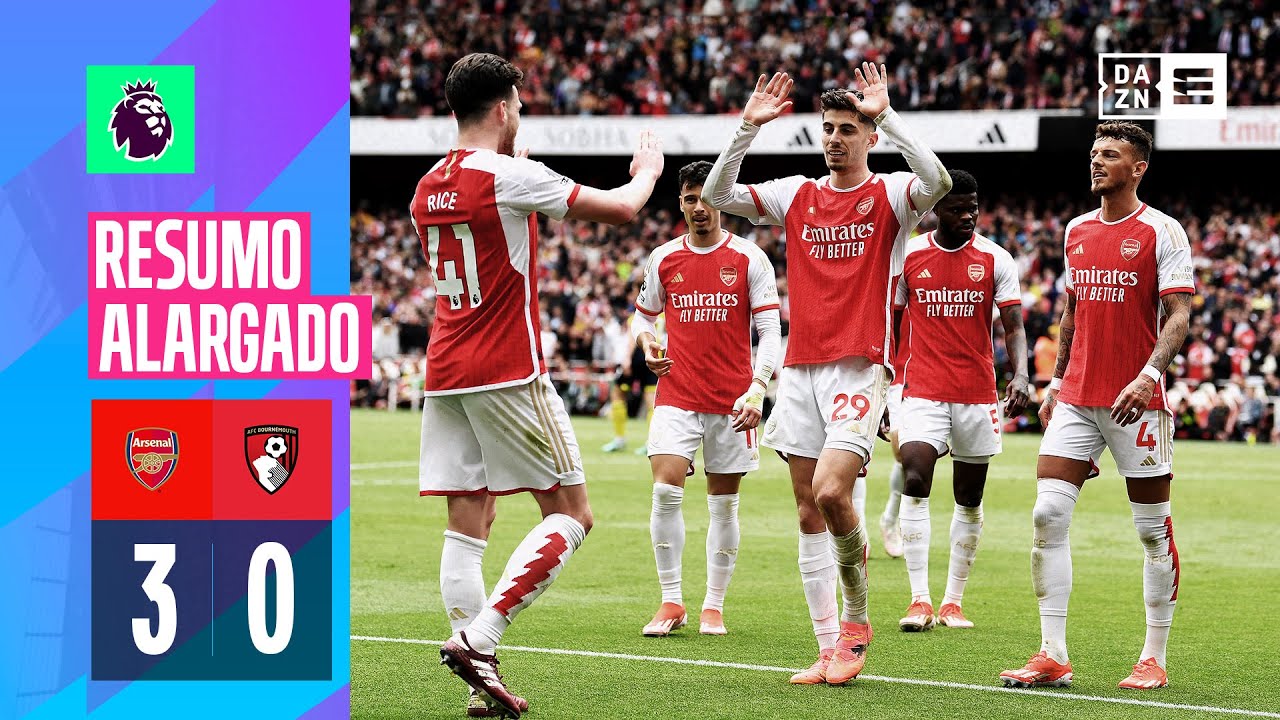 Resumo alargado | Arsenal 3-0 Bournemouth | Premier League 23/24