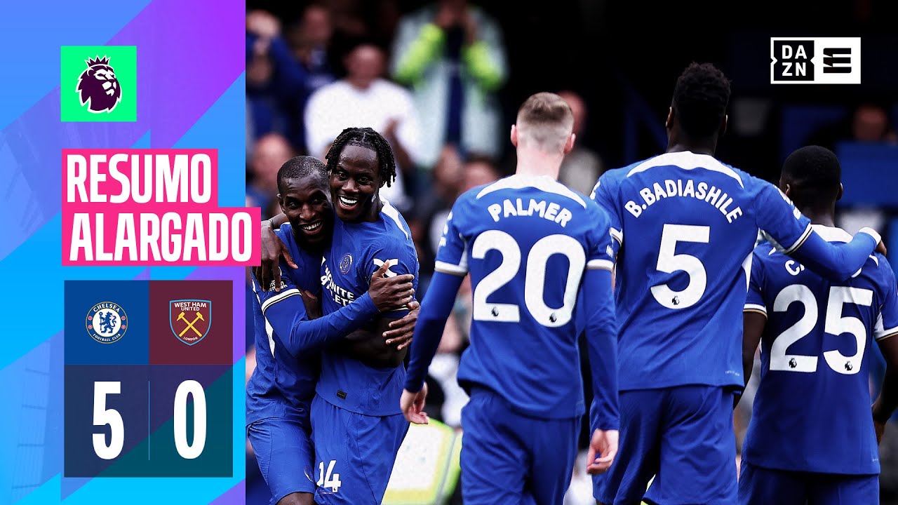 Resumo alargado | Chelsea 5-0 West Ham | Premier League 23/24