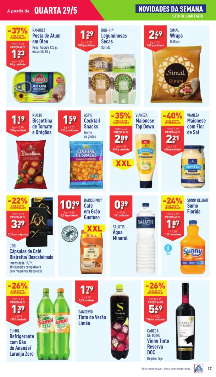 Antevis&atilde;o Folheto ALDI (29 maio a 4 junho)