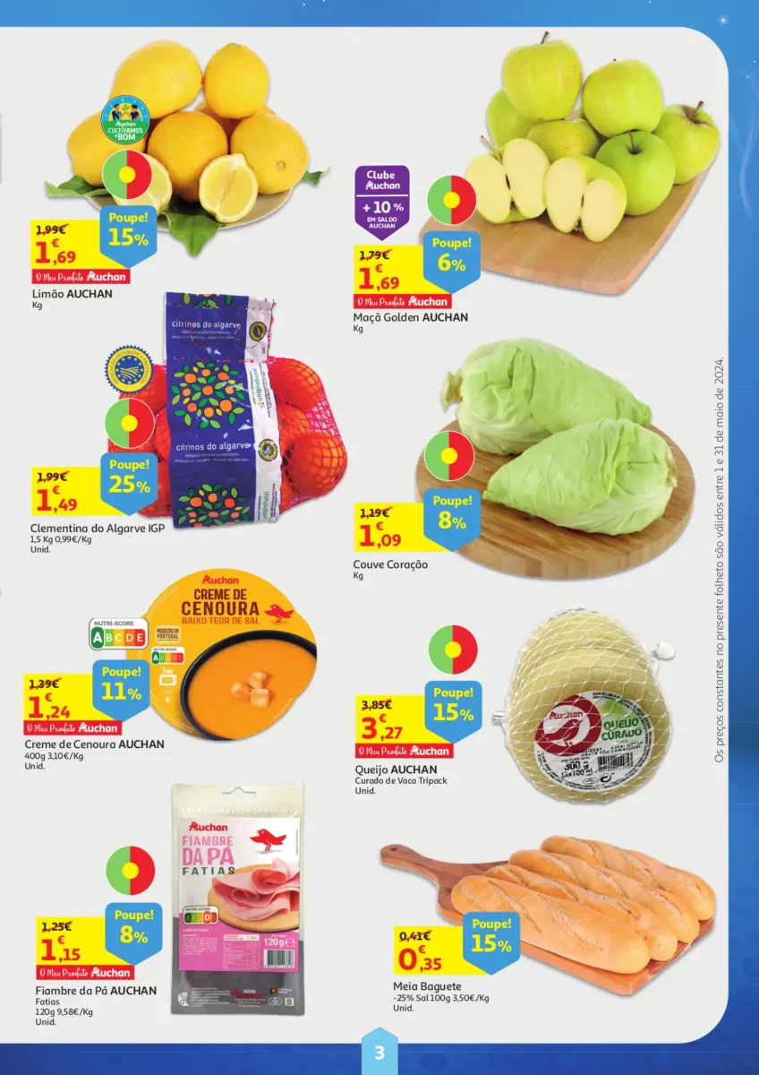 Folheto Auchan Cabaz Poupan&ccedil;a (Maio 2024)