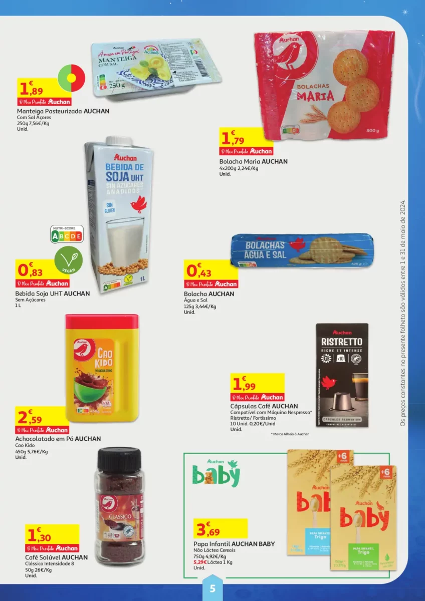 Folheto Auchan Cabaz Poupan&ccedil;a (Maio 2024)