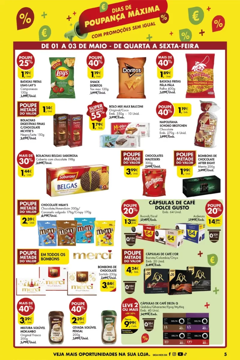Folheto Pingo Doce &ndash; dias de poupan&ccedil;a m&aacute;xima (1 a 3 maio)