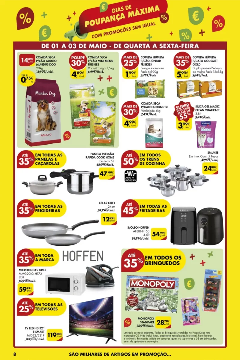 Folheto Pingo Doce &ndash; dias de poupan&ccedil;a m&aacute;xima (1 a 3 maio)