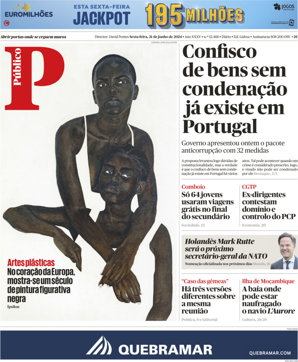 P&uacute;blico: Capa da Edi&ccedil;&atilde;o de sexta-feira, 21 de junho 2024
