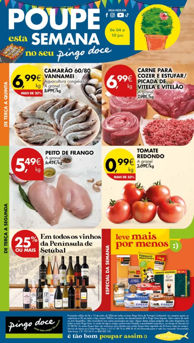 Antevis&atilde;o Folheto Pingo Doce (4 a 10 junho)